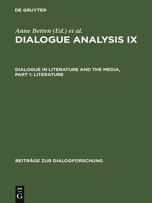 cover image of Dialogue Analysis IX